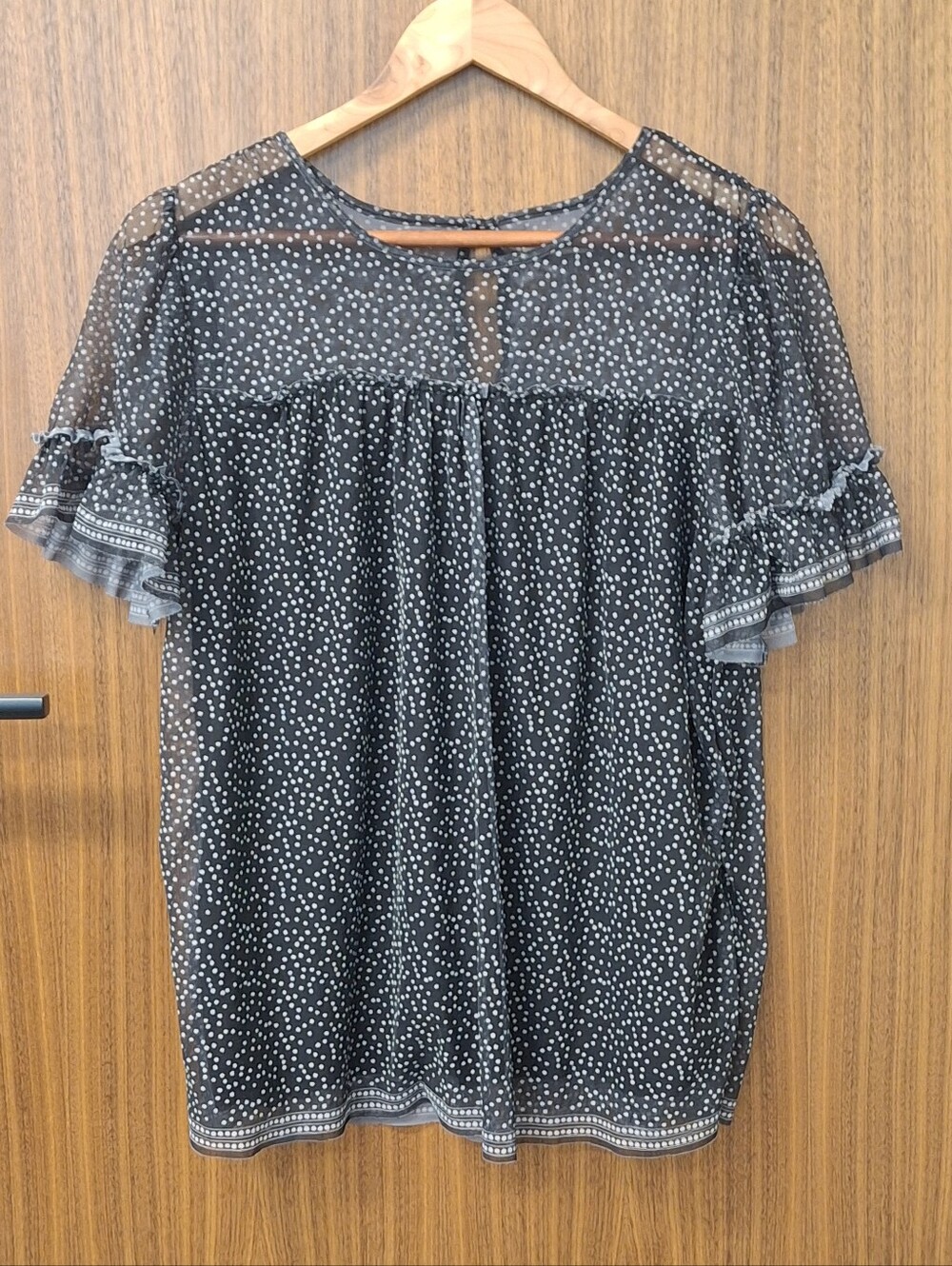 MAX STUDIO Polka Dot Top SZ L